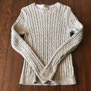 LL Bean - Grey Cable Knit Sweater